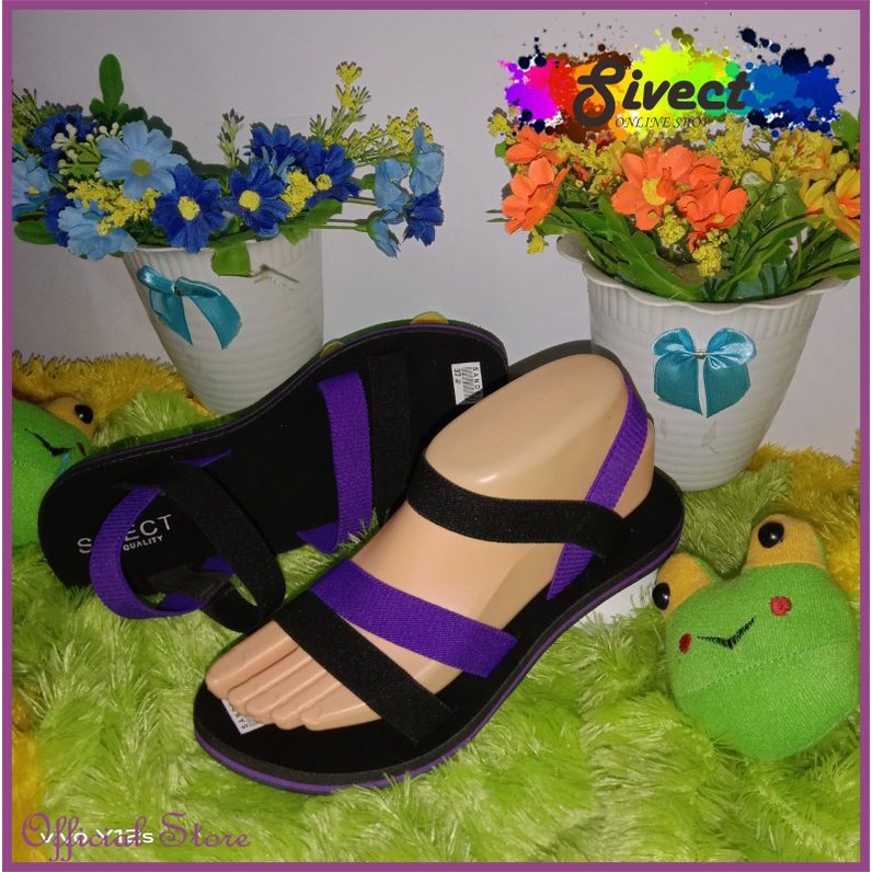 Sandal wanita/FlipFlopSelop/ Tali karet/ Strip Lucu