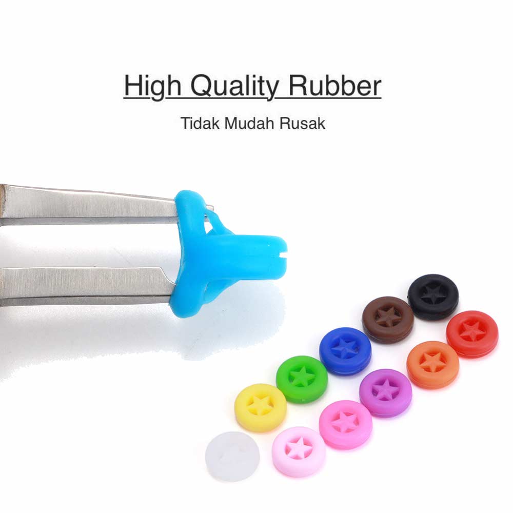 1 Pasang [ Biru Muda ] Pengait Kacamata Silikon - Anti Slip - Earhook Silicone - Penahan Hijab Style - KP8080