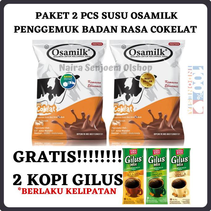 

Paket 2 Susu OsamilkSusu Penggemuk Badan Rasa Coklat BPOM 500gr - Coklat, 500 gram