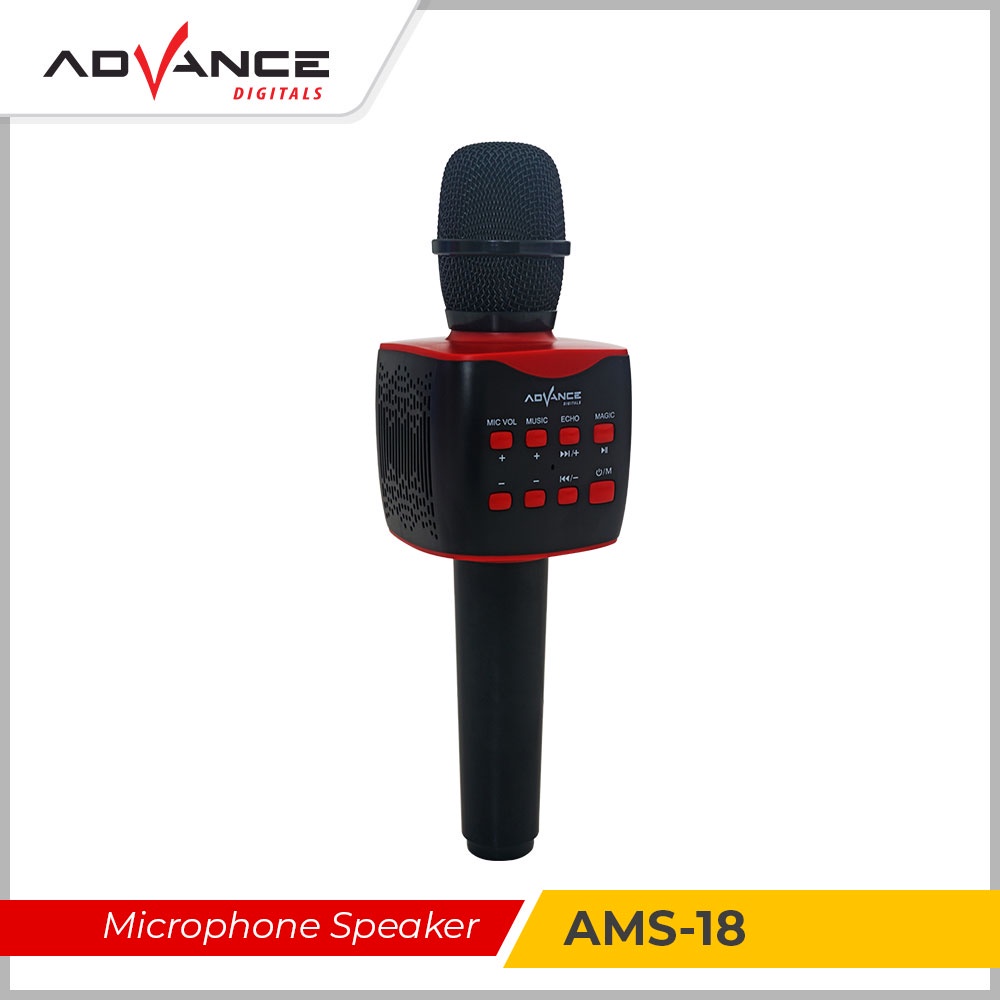 Advance Digitals AMS-18 Speaker Mic Karoke Bluetooth Murah Garansi 1 tahun