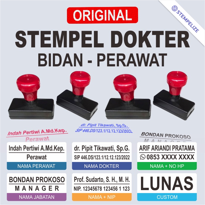 

Stempel Dokter / Perawat / Bidan / Apoteker [ORIGINAL]