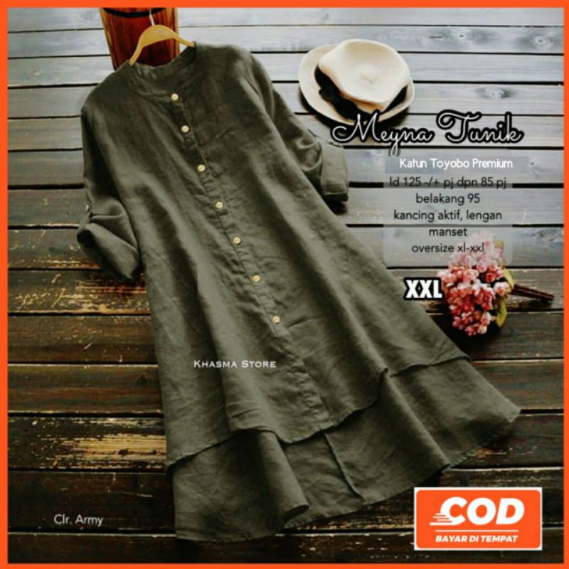 TUNIK LINEN RAMI |TUNIK MODEL TERBARU | TUNIK JUMBO | MODEL CASUAL