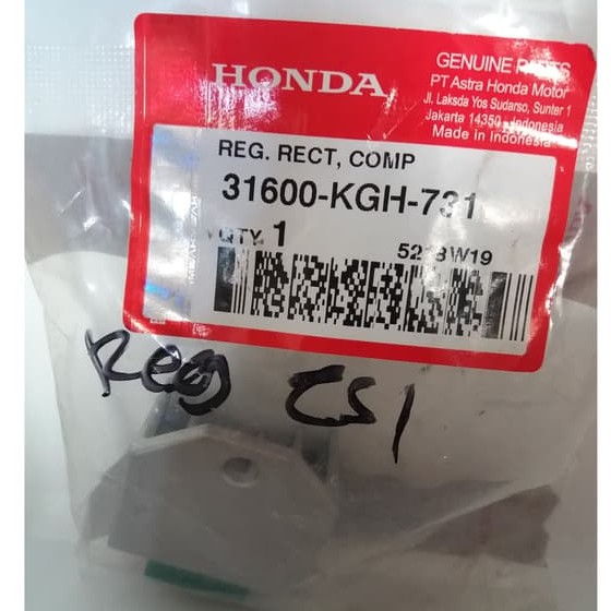 Jual Regulator CS-1 AHM / 31600-KGH-731 / Kiprok / ORI