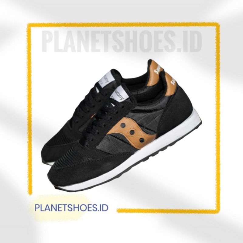 SEPATU ORIGINAL SAUCONY JAZZ VINTAGE BLACK BROWN - Sneaker Pria Murah