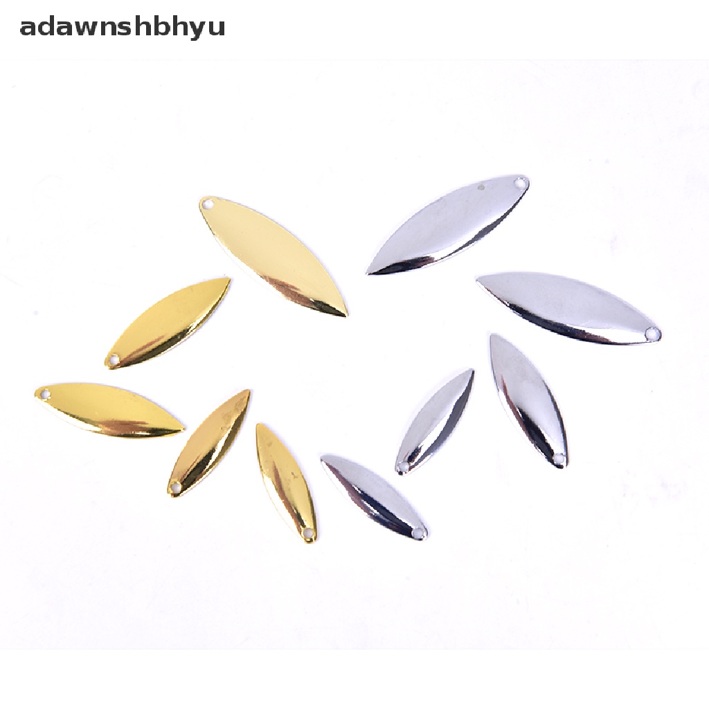 Adawnshbhyu 50pcs Willow Spinner Blades Finishing Halus, Umpan Pancing Spinner DIY