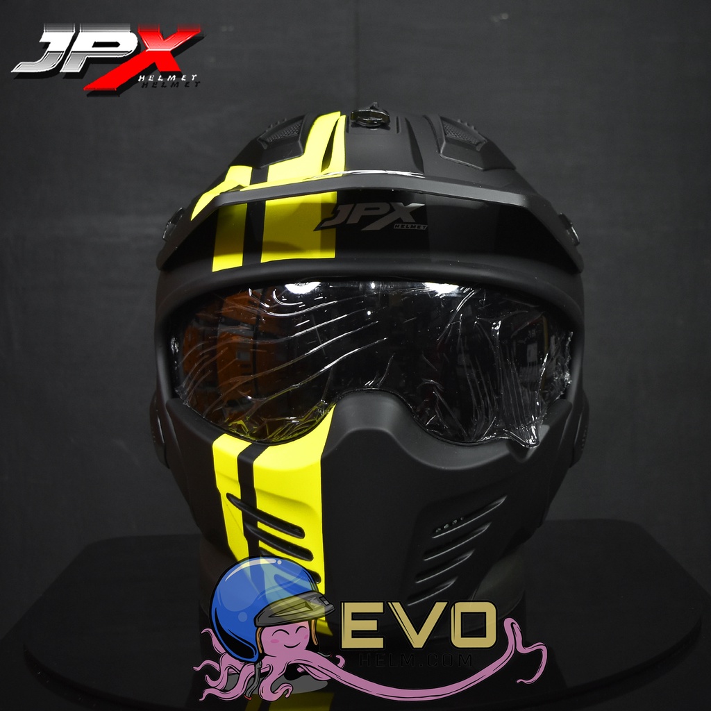 HELM JPX MX726R MOTIF R-04 MARZ SUPERBLACK ORIGINAL JPX MX 726R - ONGKIR TERMURAH 2KG