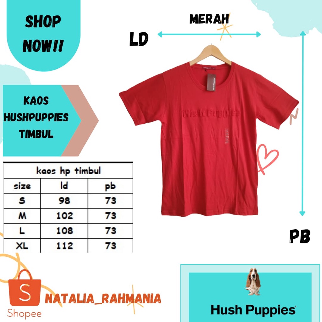 Kaos Oblong Hush Puppies Embos