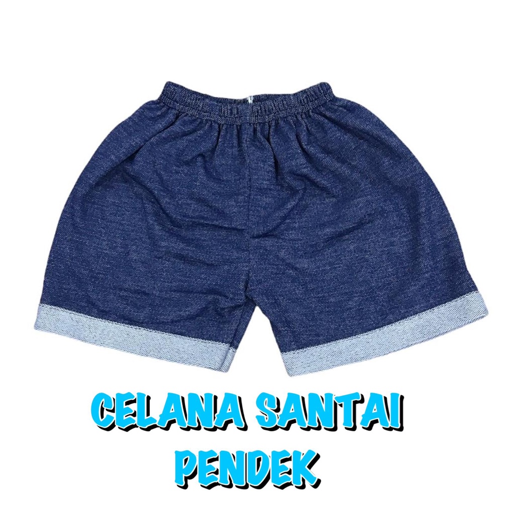 3S YEYA - CELANA PENDEK SANTAI FASHION ANAK DENIM