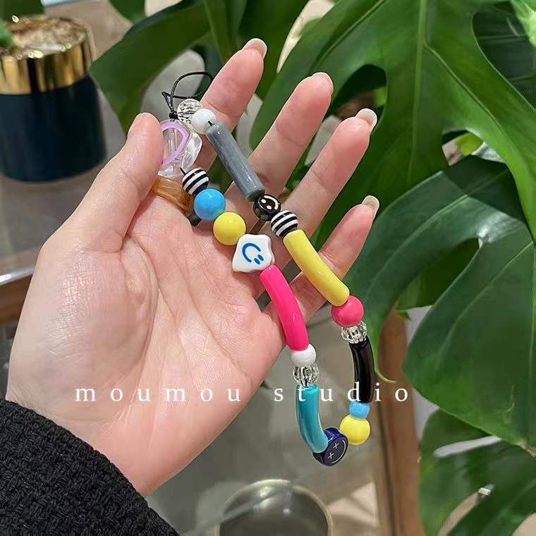 Tali Lanyard Rantai Manik-Manik Akrilik Anti Hilang Untuk Case Hp