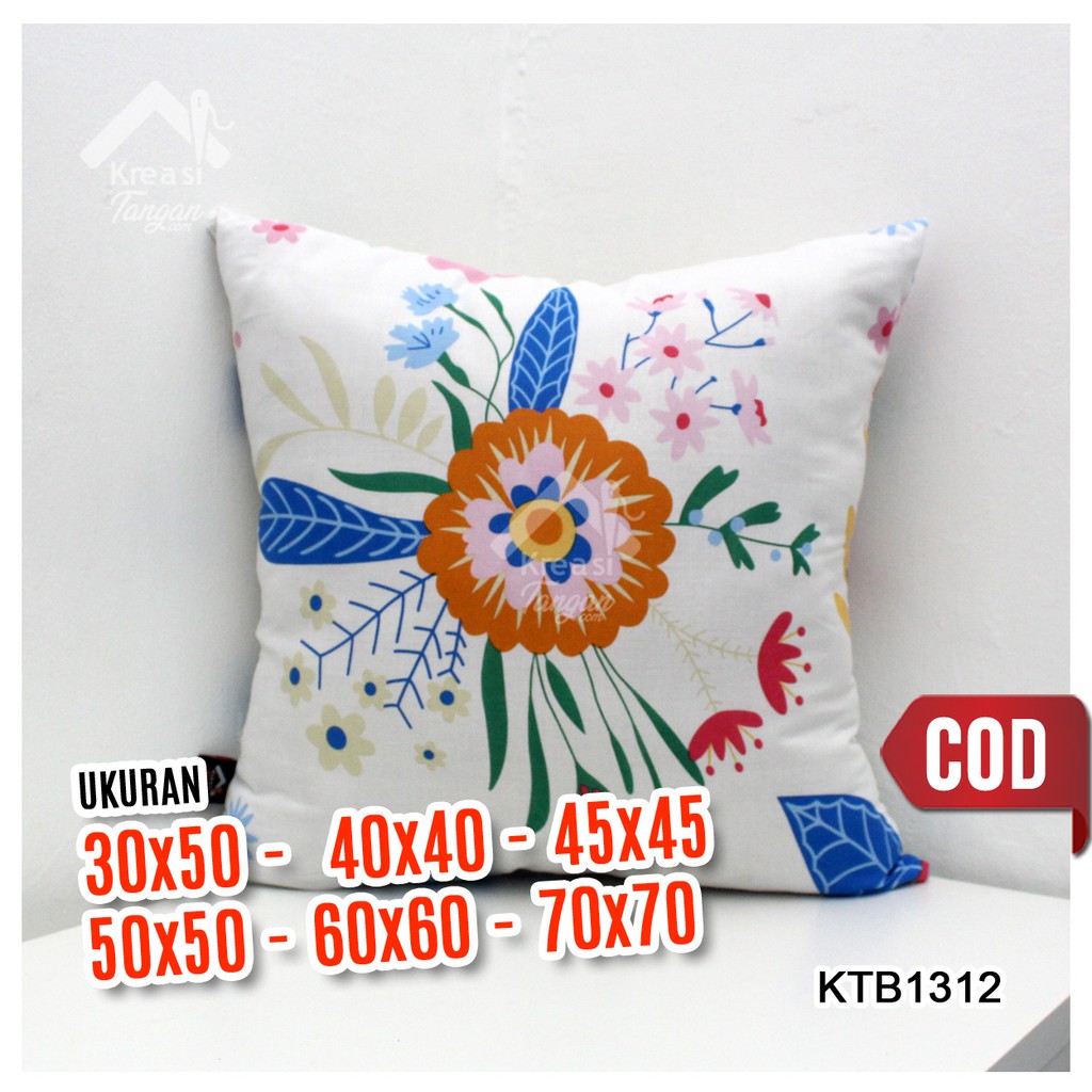 Sarung Bantal Sofa Ukuran 30x50, 40x40, 45x45, 50x50, 60x60, 70x70 - KTB1312