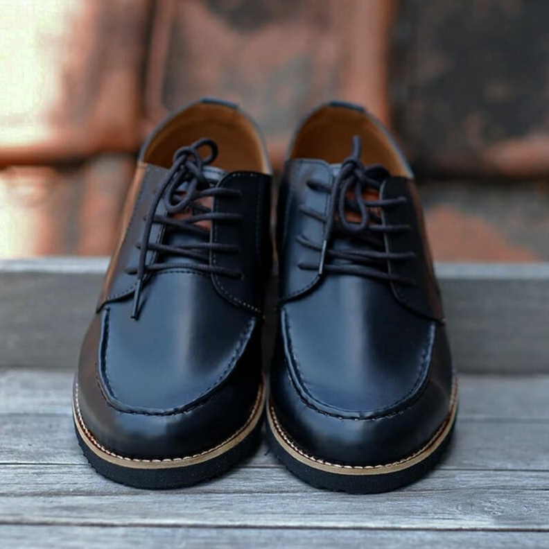 COSTA BLACK |ManNeedMe x FSTP| Sepatu Pantofel Pria Semi-Boots Formal