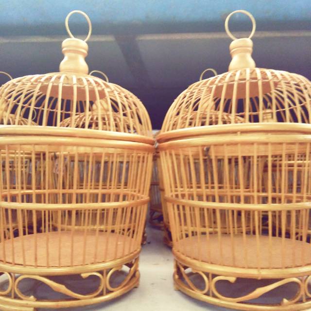 Sangkar Burung Rotan Kecil Ukuran 1 Burung Love Bird Shopee