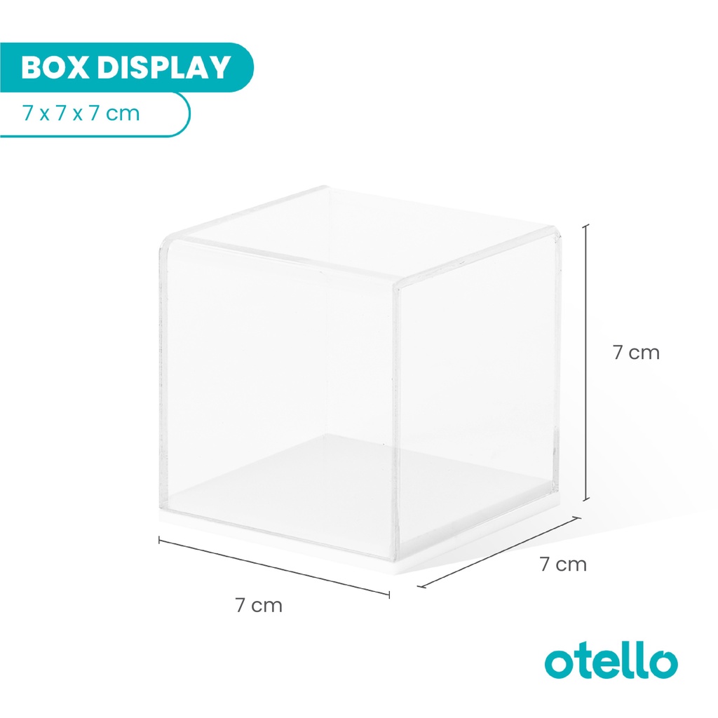 Otello Box Display Akrilik 7 x 7 x 7 cm Showcase Acrylic Tempat Pajangan Organizer Action Figure Toy Diecast Aklirik Minimalist