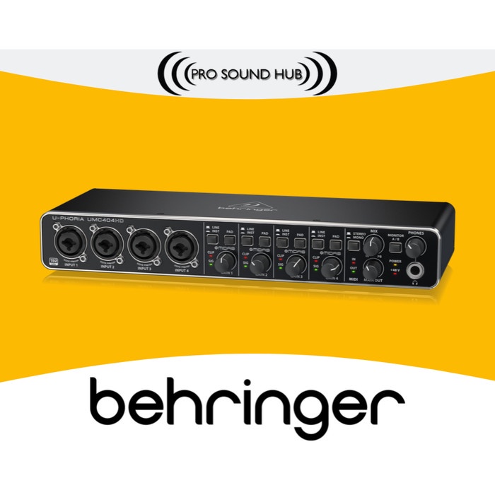 Behringer UMC404HD UMC 404 HD USB Audio Interface Soundcard 4 Channel