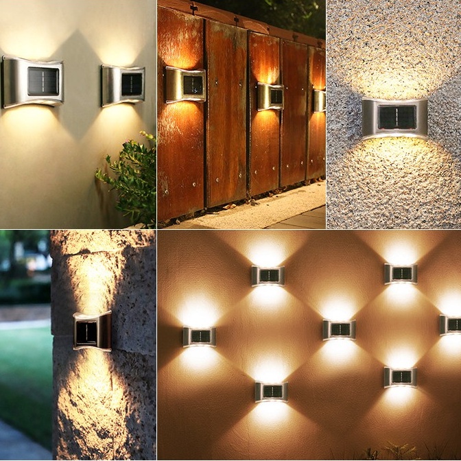 Lampu Dinding Tenaga Surya Anti Air Ip65 Ukuran 10x6.5cm Untuk Outdoor