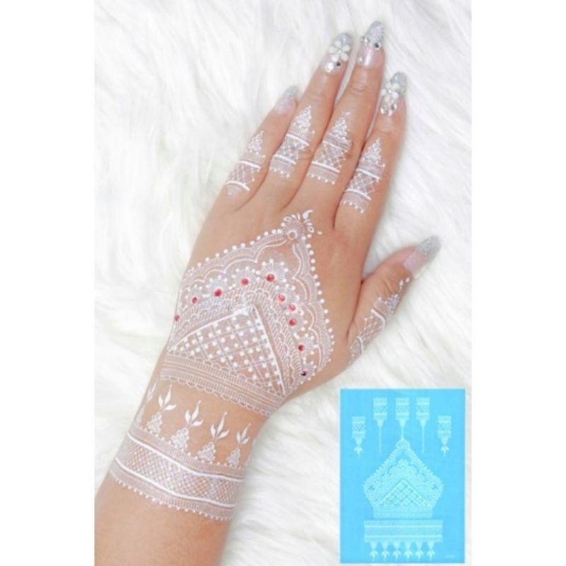 TERMURAH HENNA INSTAN MOTIF LIMITED EDITION ANTI RIBET TINGGAL TEMPEL