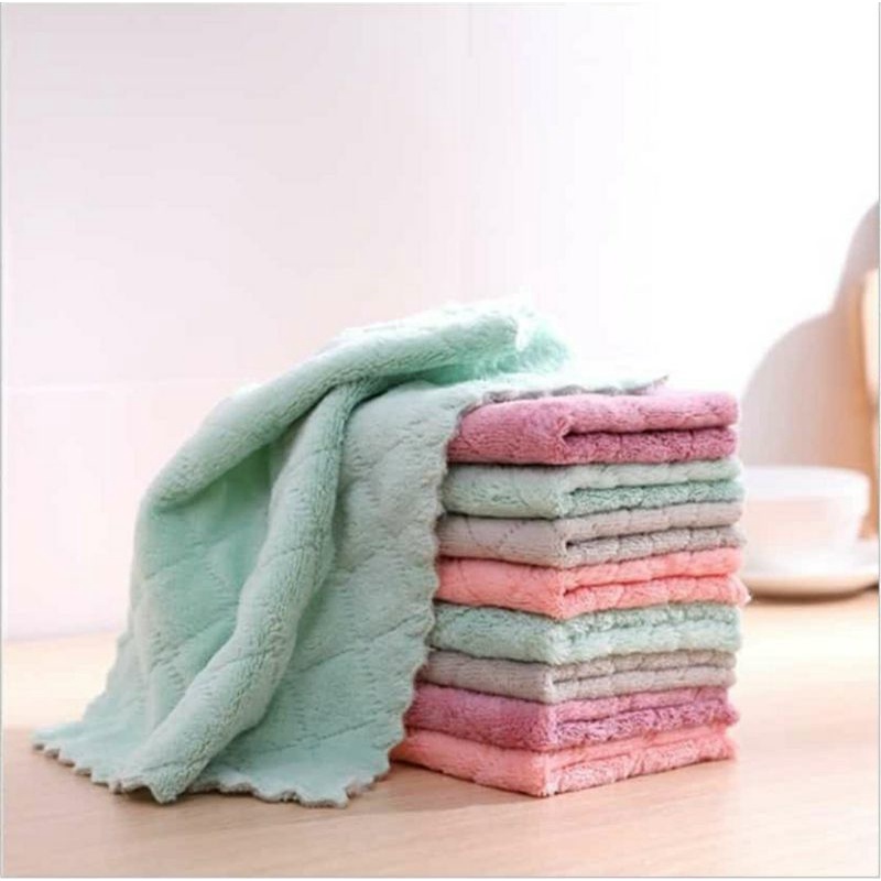 KAIN LAP DAPUR MEJA PIRING ANTI MINYAK MICROFIBER KITCHEN TOWEL MULTIFUNGSI SERAP AIR / KAIN LAP DAPUR SERBAGUNA