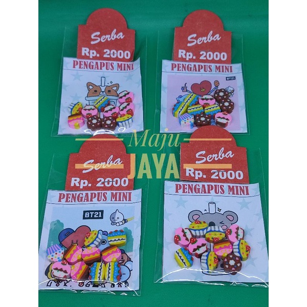 Penghapus Mini Karakter Isi 20 Bungkus 10x20