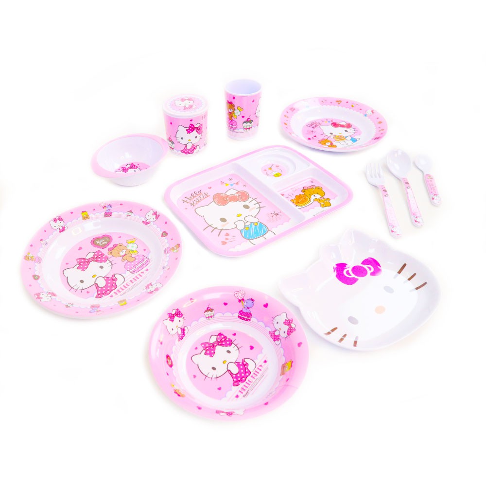 Dapurdia Tableware Children Gift Set 12 pcs Motif Hello Kitty