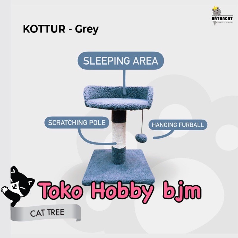 Garukan kucing cat tree kottur - toy rumah kasur kucing mainan cakaran cat