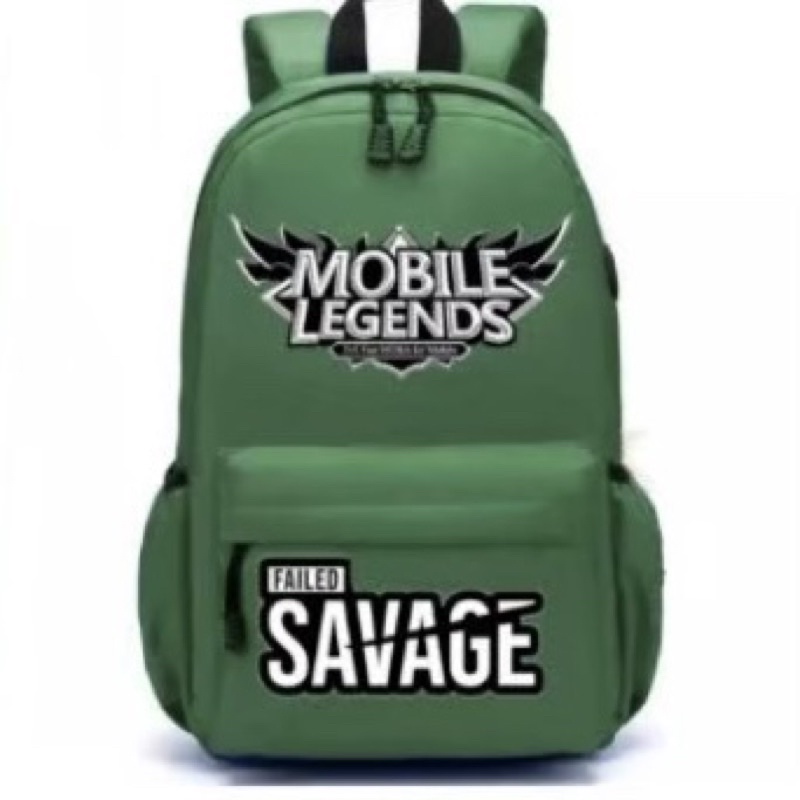 Ransel Bagpack Tas sekolah Mobile Legent-Hijau