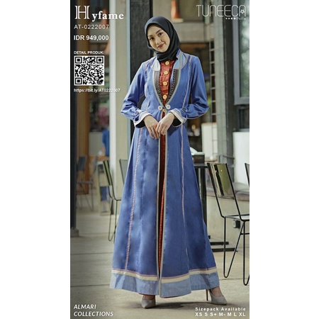 Almari Tuneeca AT-0222007 Arcadia Diskon Sale Promo Gamis Long Dress