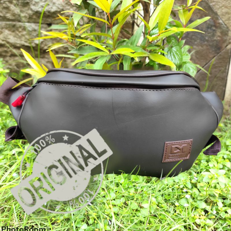 Water Proff 92℅ TAS PRIA ORIGINAL DM  TAS SELEMPANG PRIA - WAIST BAG PRIA TAS PRIA KULIT PU PREMIUM