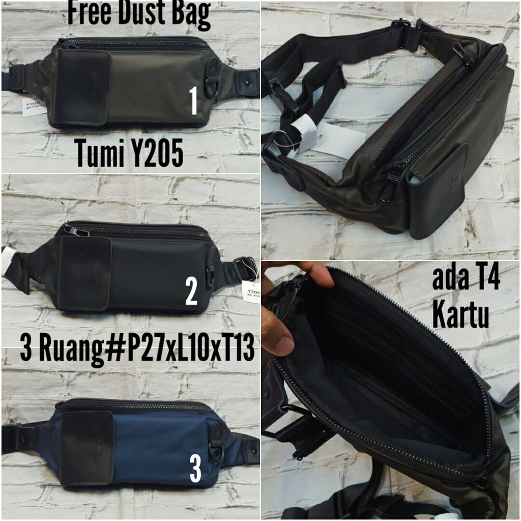 TAS PINGGANG TUMI IMPORT KUALITAS PREMIUM - WAIST BAG - SHOULDER BAG