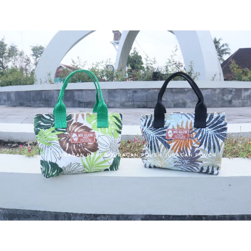 (bisa ecer) tas ms glow / pouch ms glow / pouch skincare / tas skincare / pouch kosmetik / tas kosme