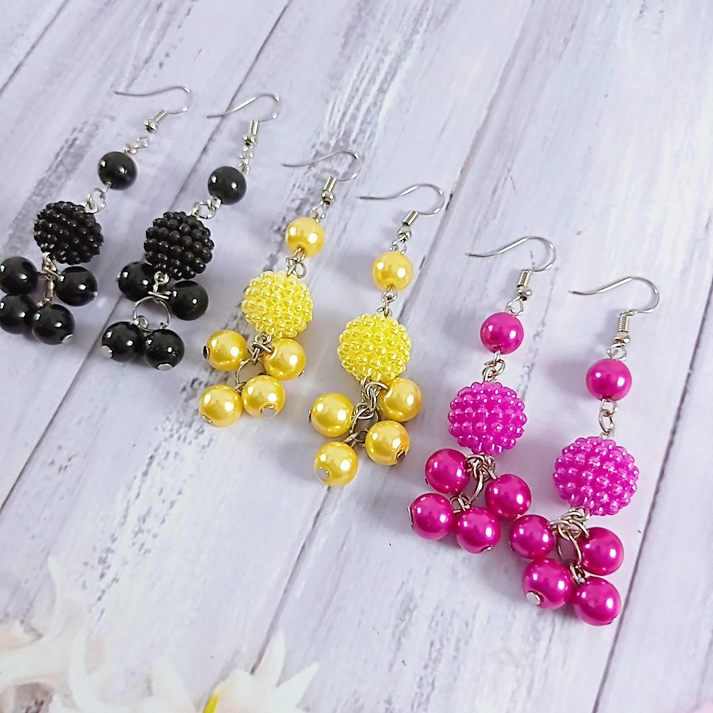 Anting Gantung Handmade/Giwang Murah kekinian /Anting manik korea By Tokopelanginicer