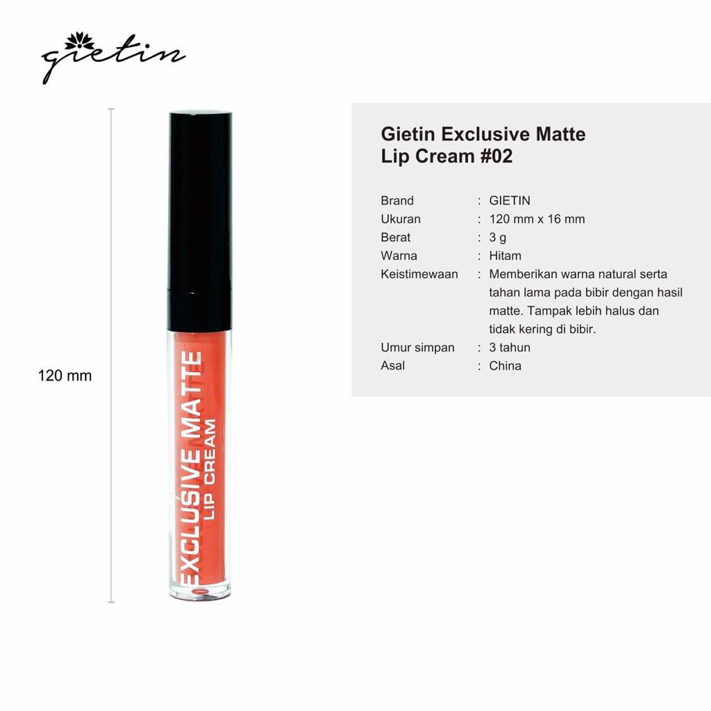 LF - Gietin Exclusive Matte Lip Cream BPOM Lip Cream Matte GT03