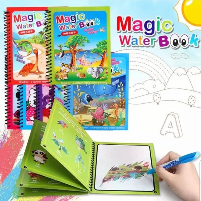 

Sketsagambar- Buku Edukasi Menggambar Dengan Air Water Magic Book 002 Drawing Book - Girl -Buku-