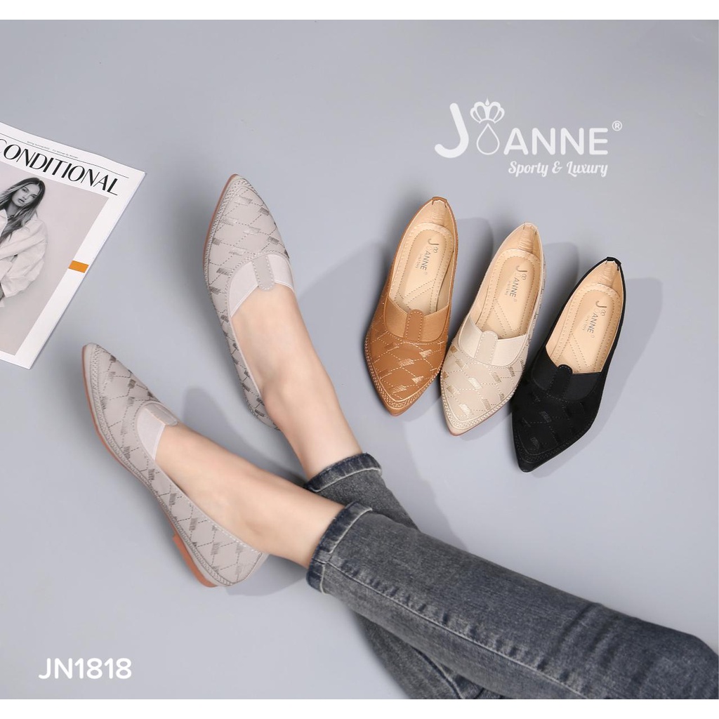 JOANNE Flat Loafers Shoes Kulit JN1818 ORIGINAL