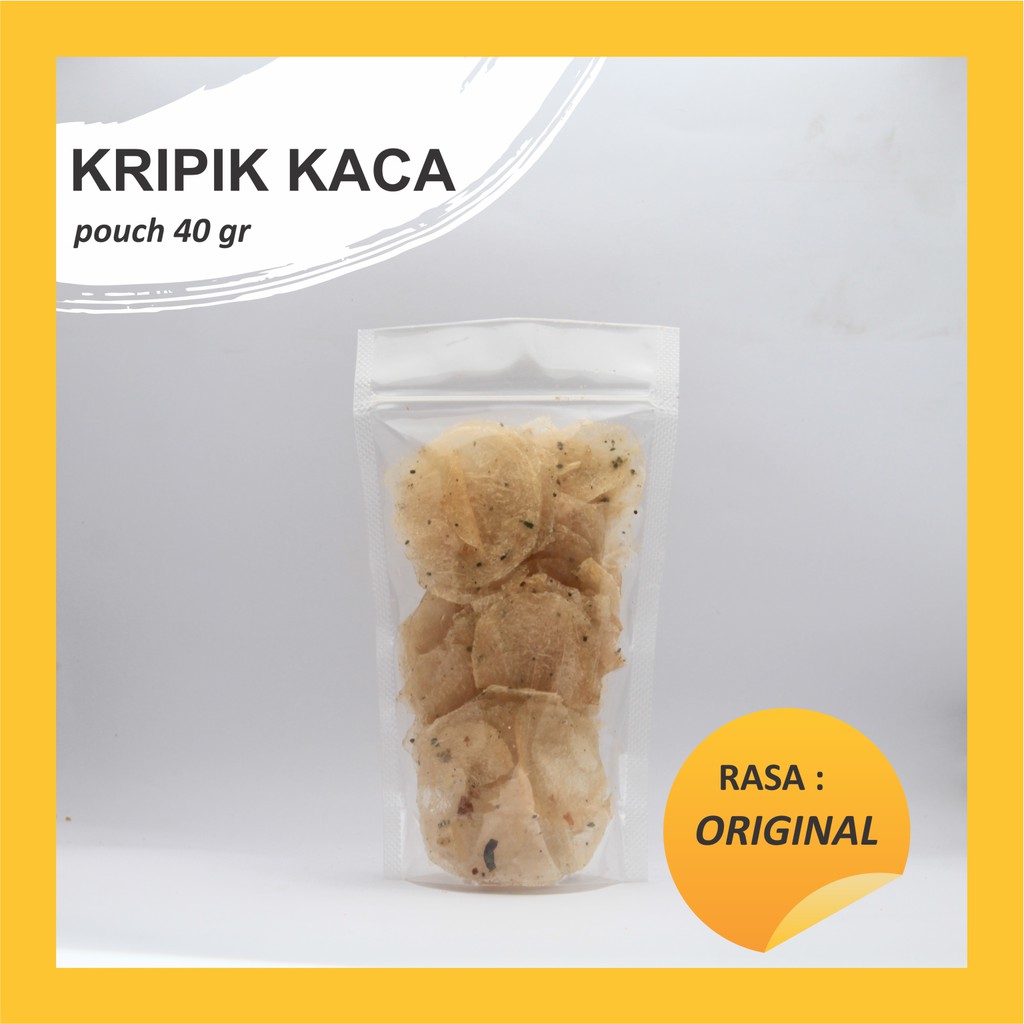 makanan ringan /keripik kaca /pouch 40 gram