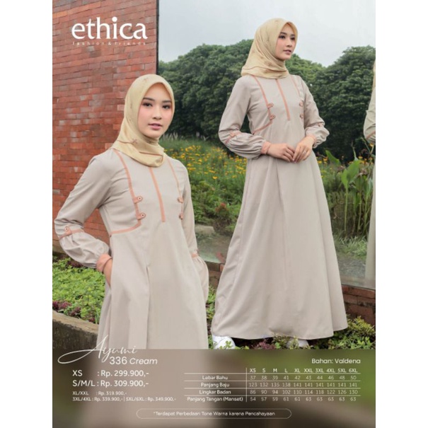 GAMIS ETHICA AYUMI 336 BLACK DAN CREAM