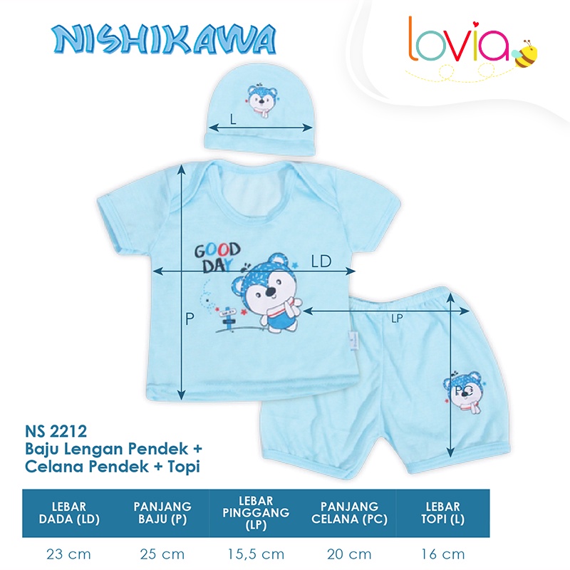 Nishikawa Baju Set Bayi / Baby Set Good Day Ns 2212