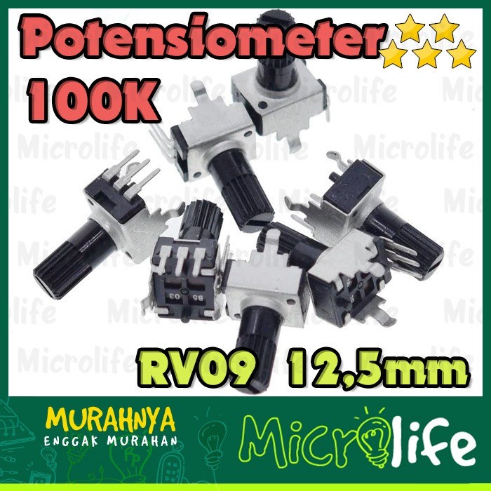 Potensio 100K RV09 Potensiometer 12.5mm