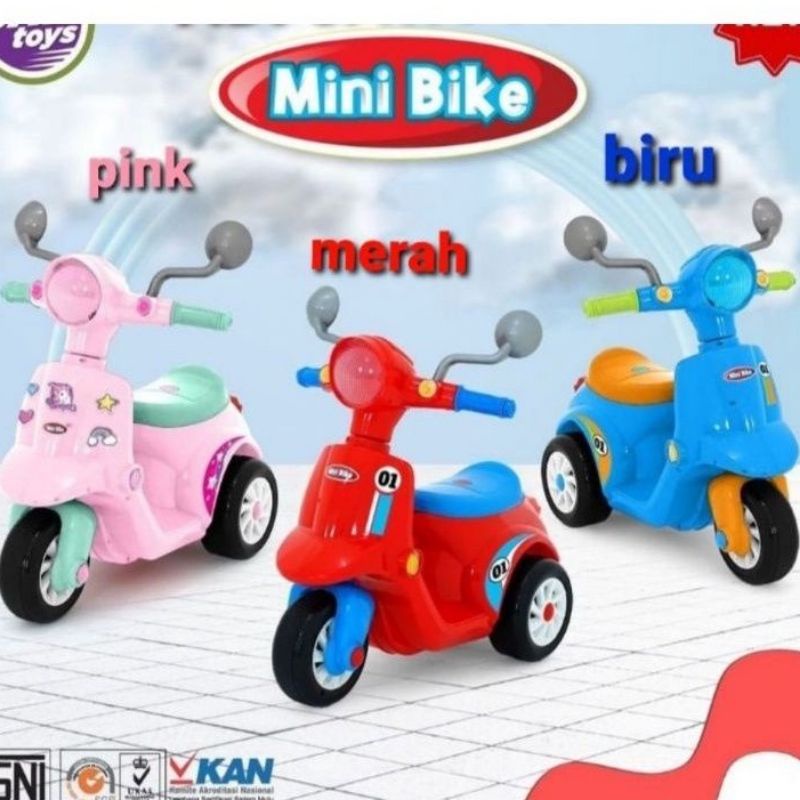 mainan Vespa dorong anak musik