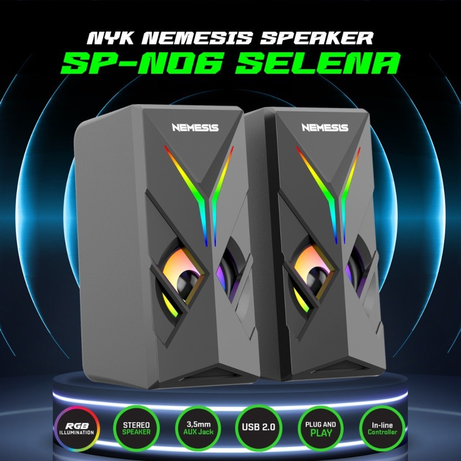 NYK Nemesis SPN06 / SP-N06 SELENA 2.0 RGB Gaming Speaker