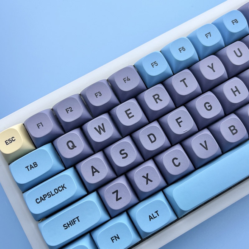 Blue Cat Key Cap PBT Keycap XDA Profile 9MM Height Hubcap DYE-SUB Keycaps For Mechanical Keyboard 61/64/84/96/98/87/104/125 Layout