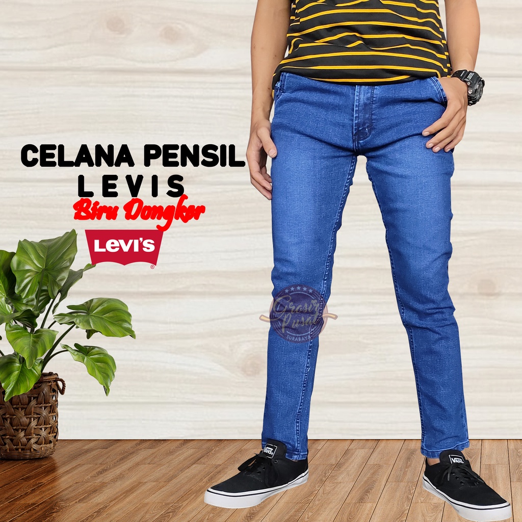 Celana Jeans LIVES Pensil Skinny Pria Size 27 - 38