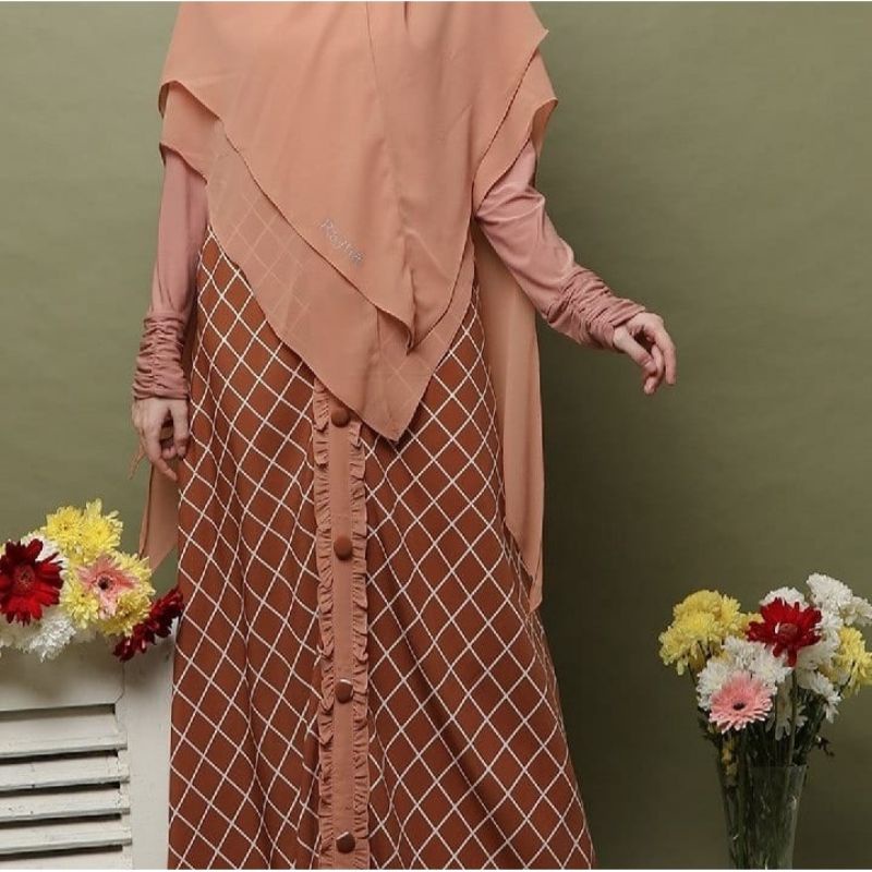 GAMIS/DRESS/DRESS MUSLIMAH/GAMIS PREMIUM WOLLPEACH