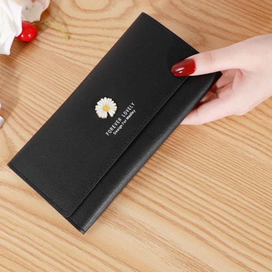Dompet Panjang Wanita Dompet Murah Cantik Real Pict Motif Bunga Daisy