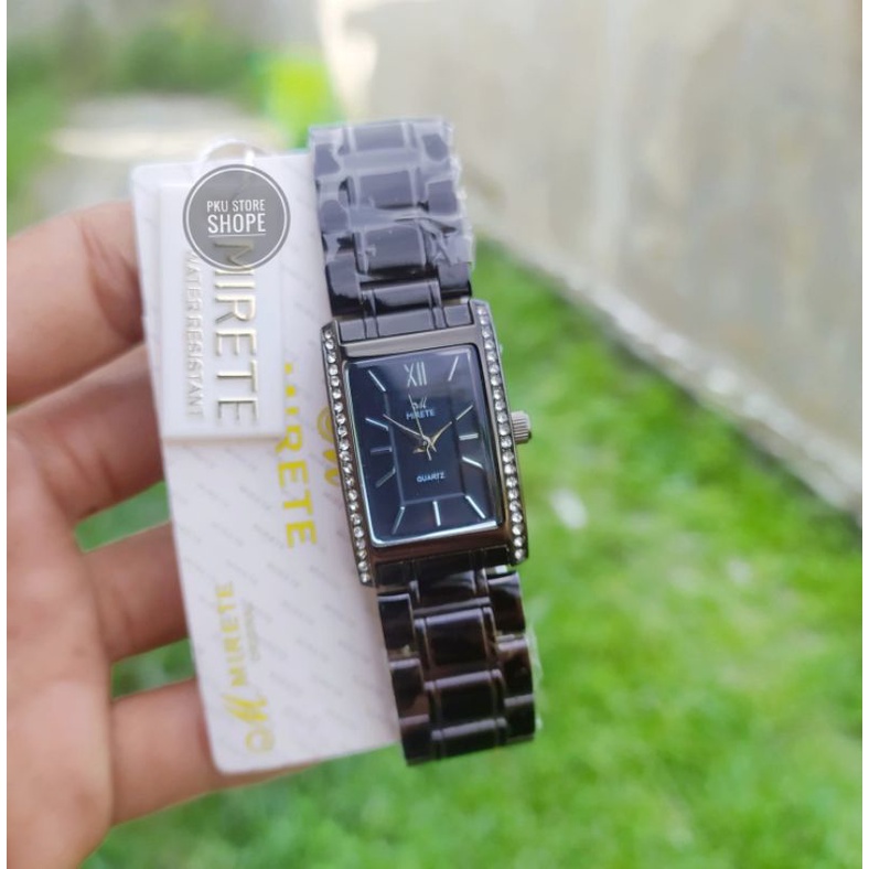 COD JAM TANGAN WANITA MERETE ORIGINAL JAM TANGAN KASUAL WANITA IMPORT TAHAN AIR JAM TANGAN CEWEK TAHAN AIR RANTAI STAINLIS STEL PETAK, JAM TANGAN SPORTY WANITA WATER RESISTANT MIRETE