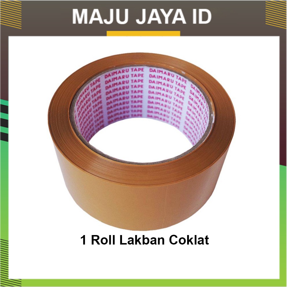 

1 UNIT LAKBAN COKLAT 2 INCH X 100 YARD LAKBAN 45MM 100 YARD 2 INCH 45 MICRON MJ Maju Jaya ID