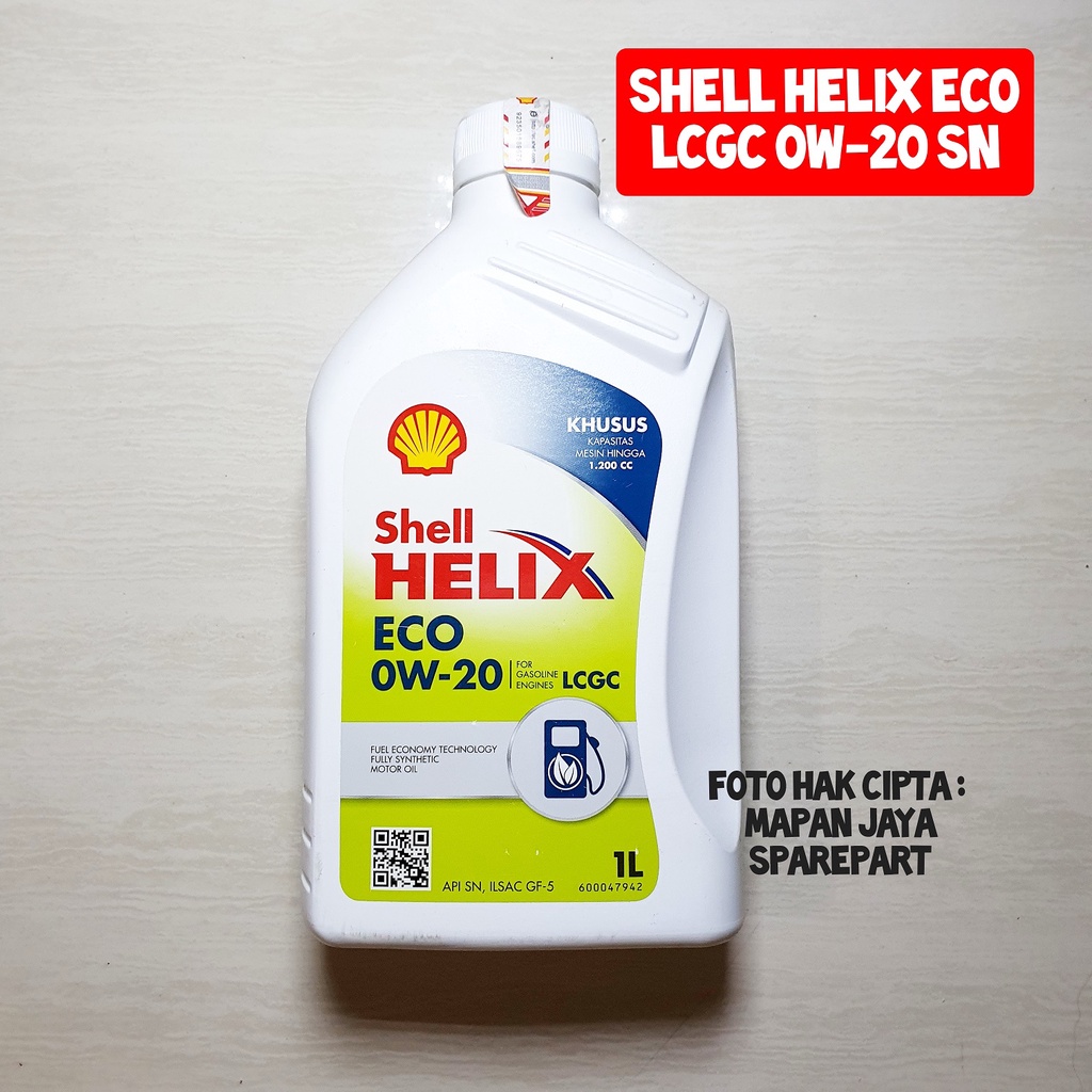 SHELL HELIX ECO 0W-20 API SN MOBIL LCGC - 1 LITER