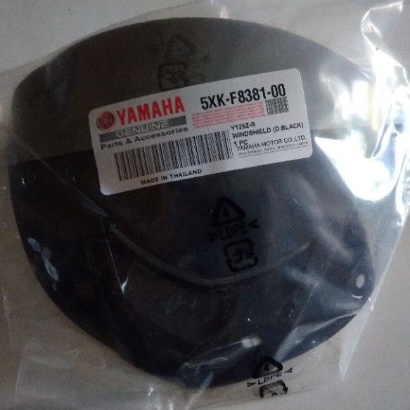 Visor Windshield Yamaha Y125Z R Fizr F1ZR F1 Satria Black Hitam Bening Thailand tailan Malaysia 5XK-