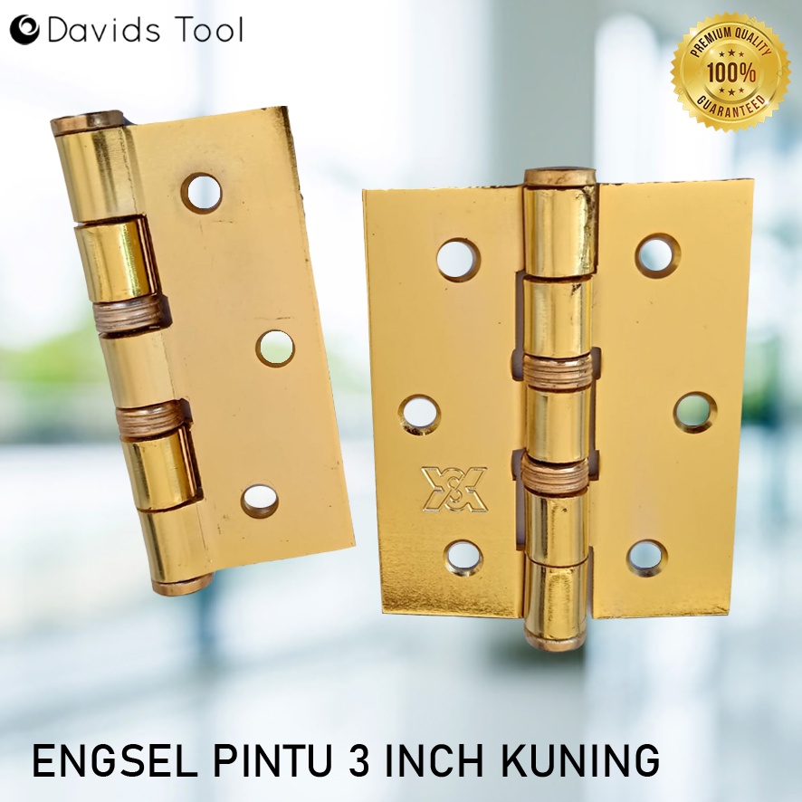 Engsel Pintu Jendela Putih Mirip Stainless 3 Inch