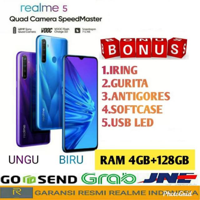 REALME 5 RAM 4/128 GARANSI RESMI REALME 1 TAHUN