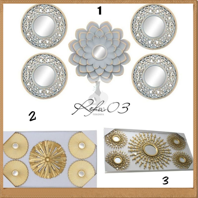 Wall Decoration kaca set 5 / informa